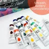 Premium 12-Color Acrylic Paint Set – 12ml Tubes – Smooth, Non-Toxic, Easy to Blend