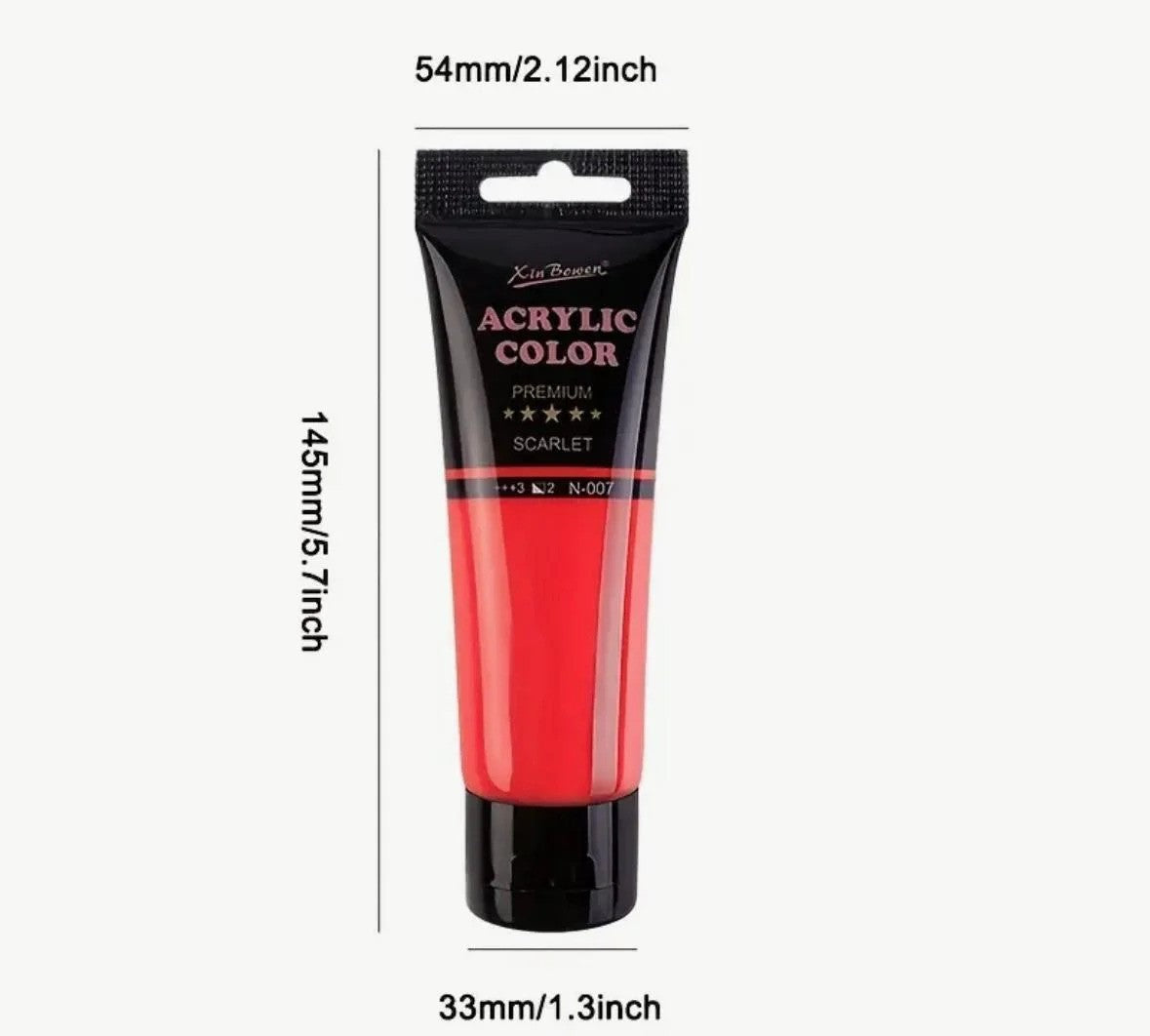 Premium Acrylic Paint Set – 12 Vibrant Colors (75ml / 2.63oz Each)